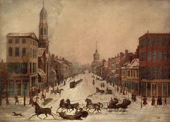 Wall Street in de winter